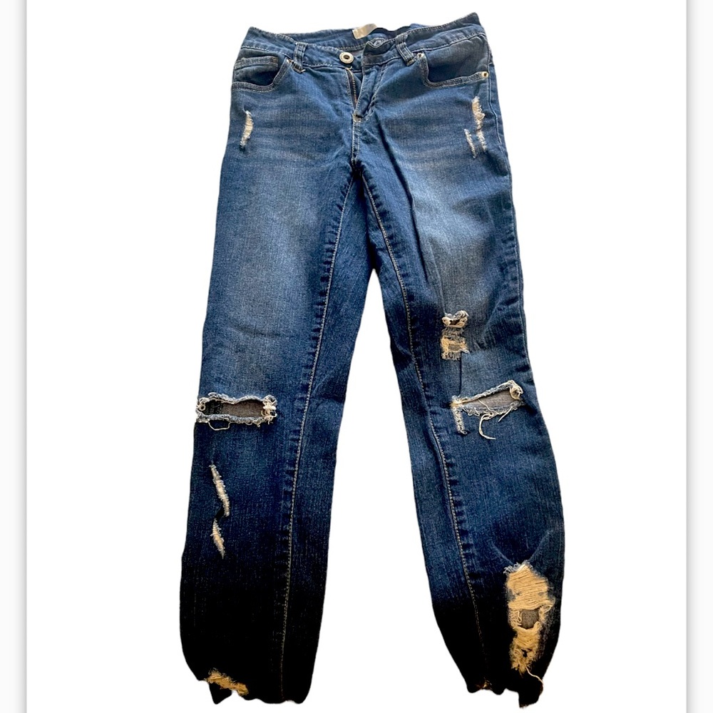 Ripped denim jeans